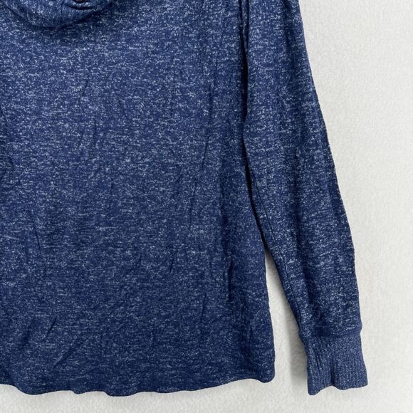 CHATAM Hoodie Top Womens L CAPE COD Nantucket Mass V-Neck Pullover Melange Blue - Picture 9 of 14